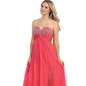 Let's Prom 5244 Fuchsia Dress Size 16